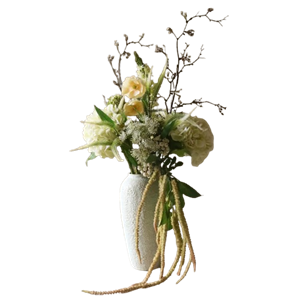 Botané Ivory Cascade Bouquet Biały
