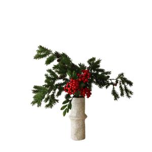 Bukiet Botané Winter Garnet Czerwony