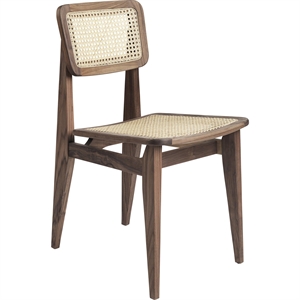 Krzesło do Jadalni GUBI C-Chair z Francuskiej Wikliny/ Orzech Włoski Amerykańskiego