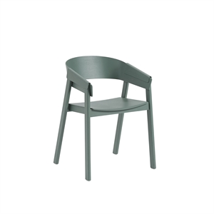 Krzesło do Jadalni Muuto Cover z Podłokietnikiem, Zielony