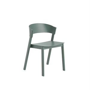 Krzesło do Jadalni Muuto Cover z Drewnianą Podstawa , Zielony