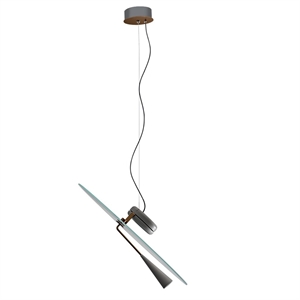Lampa Wisząca Stilnovo Bascula Szary- Brąz