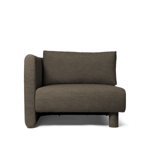 Sofa Modul Ferm Living Dase Lewa Miękka Bouclé/ciemny Brąz