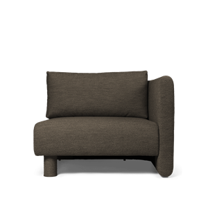 Sofa Modułowa Ferm Living Dase Prawa, Miękka Bouclé/ciemny Brąz