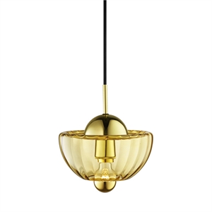 Lampa Wisząca Lotus Design By Us w Bursztynowy/złota