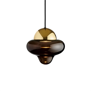 Design By Us Orzechowy Lampa Wisząca Brązowy/Złoty