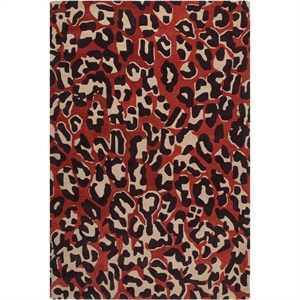 Dywan Decotique Leopard 300x400 cm Czerwony