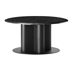 Stolik Design By Us Hard To Resis Ø80 , Czarny/ Czarny Marmur