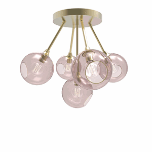 Design by Us Ballroom Molecule Lampa sufitowa Różowa i Złota