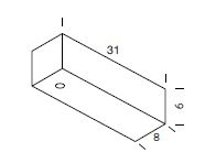 Sterownik Ilti Luce z 1 Otworem 31x8x6 cm Biały