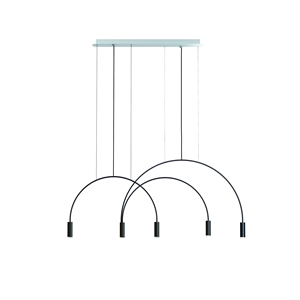 Estiluz Volta 5 Lampa Wisząca 3000K Czarny