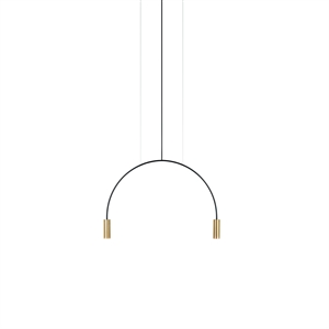Estiluz Volta 2 Lampa Wisząca 3000K Czarny/ Satyna Złoto
