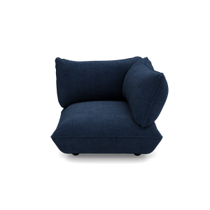 Fotel Narożny Fatboy Sumo z Recyklingowanego Sznurka, Prawy, Ciemnoniebieski