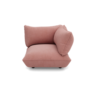 Fotel Narożny Fatboy Sumo z Recyklingowanego Sznurka, Prawy, Miękki Różowy