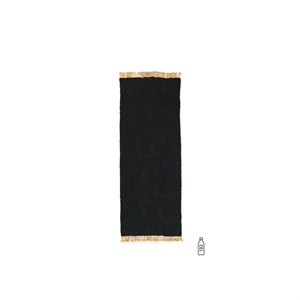 Bieżnik Dywanowy Ferm Living Block 200x80 cm Czarny/ Naturalny