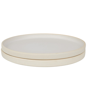 Zestaw 2 Duży Talerzy Ceramicznych Frama Otto w Kolorze Naturalnym