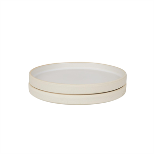 Zestaw 2 Mały Talerzy Ceramicznych Frama Otto w Kolorze Naturalnym
