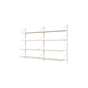 Półka Biblioteczna Frama Shelf Double Section, 108,4x80, Ciepła Biel