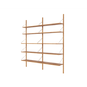 Regał Biblioteczny Frama Shelf Double Section, 185,2x80, Naturalny Dąb