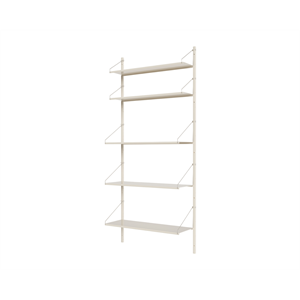Regał Biblioteczny Frama Shelf Single Section, 185,2x80, Ciepła Biel