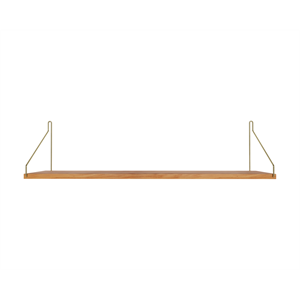 Półka Frama Single Shelf 20x80 Dąb Olejowany/ Mosiężny