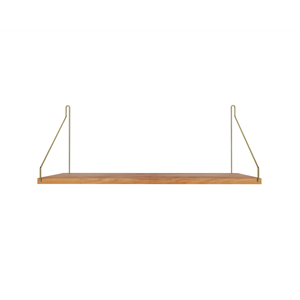 Półka Frama Single Shelf 27x60 Dąb Naturalny/ Mosiężny
