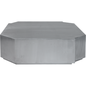 Stolik kawowy Louise Roe Funki, kwadratowy, Szczotkowany , Aluminiowy