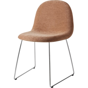 Krzesło do Jadalni Gubi 3D ze Stali Nierdzewnej/ Orzech Włoski amerykańskiego/Belsuede Special Dedar 132