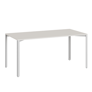 +Stół Kratowy Halle 80x160 Bawełna Biały/ Jasnoszary
