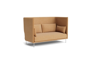 HAY Silhoutte Sofa 2-osobowa Linara 142 Koniak/ Chrom Linara 142 Koniak