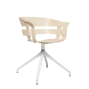 Krzesło Obrotowe do Jadalni Design House Stockholm Wick Jesionowo- Biały