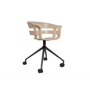 Design House Stockholm Krzesło Obrotowe Wick z Kółkami Dąb/ Szary