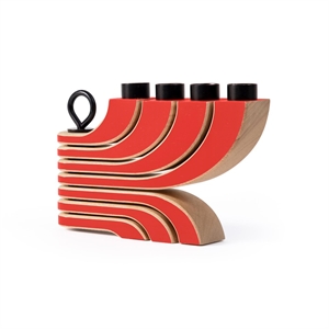 Design House Stockholm Nordic Light świecznik 4-ramienny Czerwony