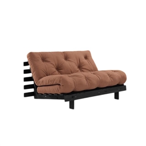 Sofa Rozkładana Karup Roots z Materacem Roots 140x200, Kolor Gliniany Brąz/czarny Lakierowany