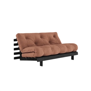 Sofa Rozkładana Karup Roots z Materacem Roots 160x200, Kolor Gliniany Brąz/czarny Lakierowany