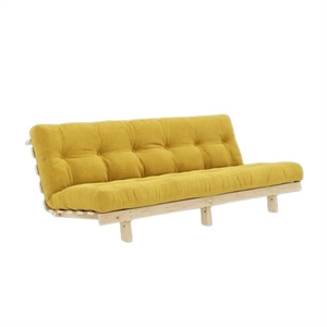 Sofa Rozkładana Karup Lean z Materacem Alpha 130x200, Miód/surowiec