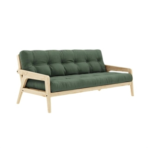 Sofa Karup Grab z 5-warstwowym Materacem 756 Oliwkowo-zielony/surowy