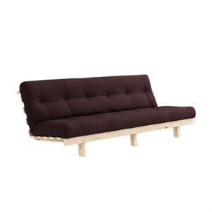 Sofa Rozkładana Karup Lean z Materacem Alpha 130x200, Brązowy/surowa