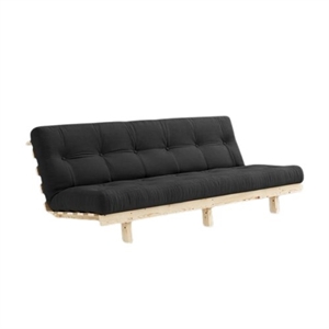 Sofa Rozkładana Karup Lean z Materacem Alpha 130x200, Ciemnoszara/surowa