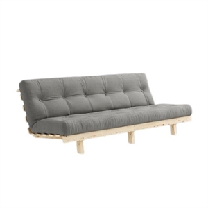 Sofa Rozkładana Karup Lean z Materacem Alpha 130x200, Szary/surowa