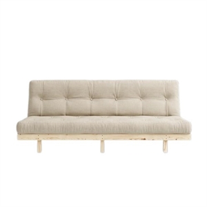 Sofa Rozkładana Karup Lean z Materacem 5-warstwowym 130x190 Beżowy/surowy