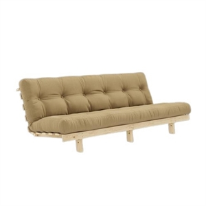 Sofa Rozkładana Karup Lean z Materacem Alpha 130x200, Beżowy Pszeniczny/surowy