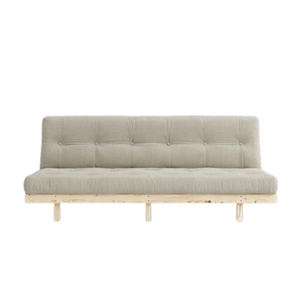 Sofa Rozkładana Karup Lean z Materacem 130x190 Beżowy/Surowy