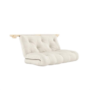 Materac Karup z Haczykami i Uchwytami 135x200 Len/surowy