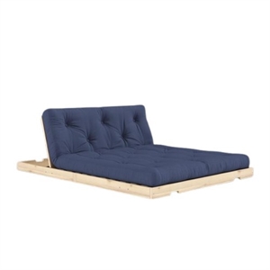 Sofa Rozkładana Karup z Materacem 140x200 Granatowa/surowa