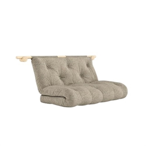 Sofa Rozkładana Karup z Materacem 135x200, Surowa/641, Ciepły Piaskowy