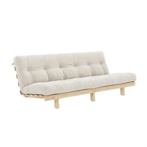 Sofa Rozkładana Karup Lean z Materacem Alpha 130x200, Kość Słoniowa/surowa