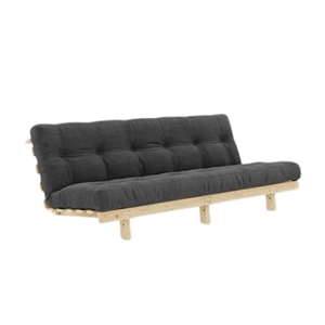 Sofa Rozkładana Karup Lean z Materacem Alpha 130x200, Antracyt/surowy