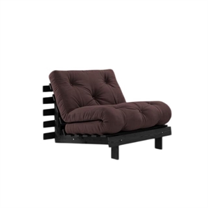 Sofa Rozkładana Karup Roots z Materacem 90x200, Czarno- Brązowy