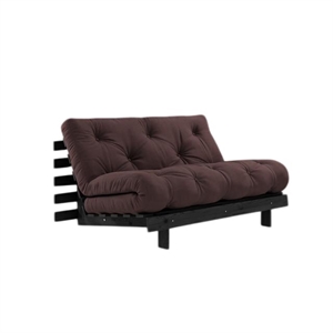 Sofa Rozkładana Karup Roots z Materacem Roots 140x200, Brązowy-czarna, Lakierowana